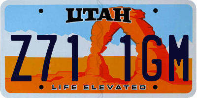 UT license plate Z711GM