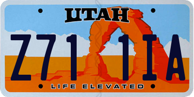 UT license plate Z711IA