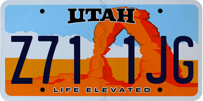 UT license plate Z711JG