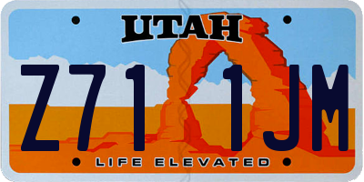 UT license plate Z711JM