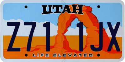 UT license plate Z711JX