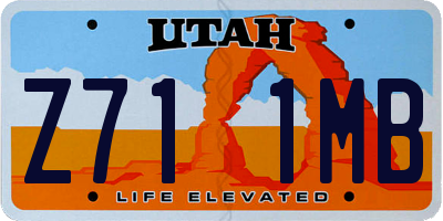 UT license plate Z711MB