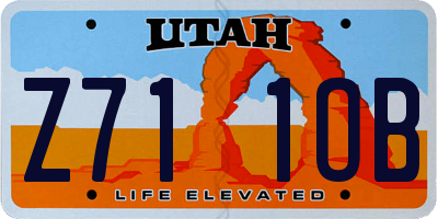 UT license plate Z711OB