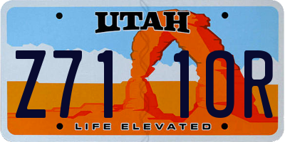 UT license plate Z711OR