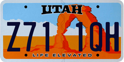 UT license plate Z711QH