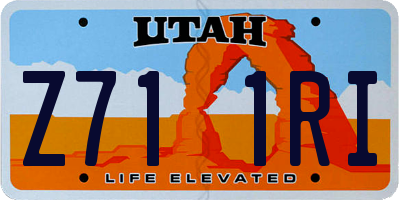 UT license plate Z711RI