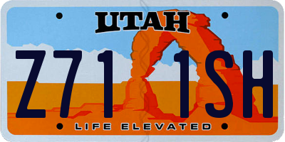 UT license plate Z711SH