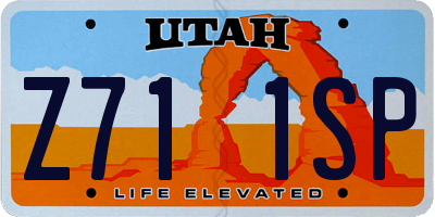 UT license plate Z711SP