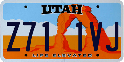 UT license plate Z711VJ