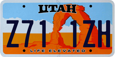 UT license plate Z711ZH