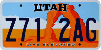 UT license plate Z712AG