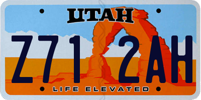 UT license plate Z712AH