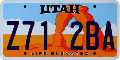 UT license plate Z712BA