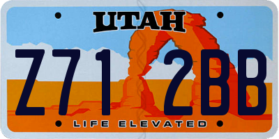 UT license plate Z712BB