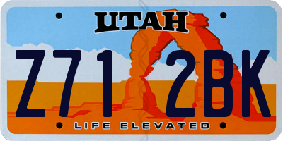 UT license plate Z712BK