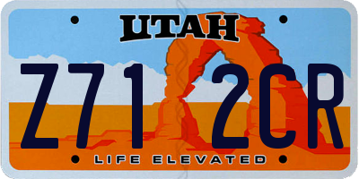 UT license plate Z712CR