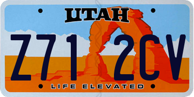 UT license plate Z712CV
