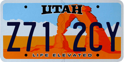 UT license plate Z712CY