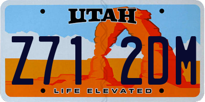 UT license plate Z712DM