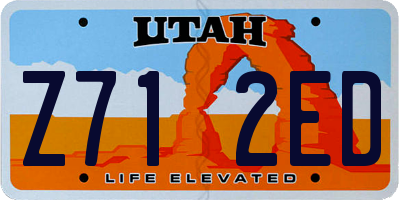 UT license plate Z712ED