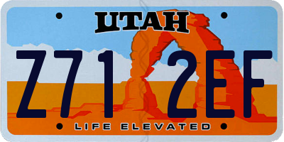 UT license plate Z712EF