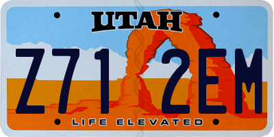 UT license plate Z712EM