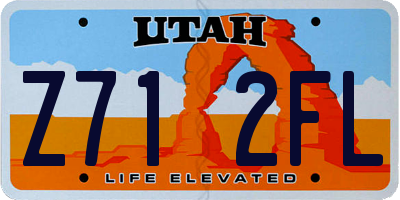 UT license plate Z712FL