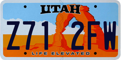 UT license plate Z712FW