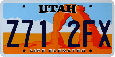 UT license plate Z712FX