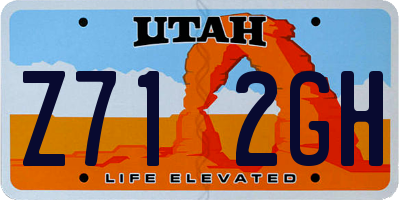 UT license plate Z712GH