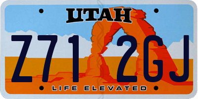 UT license plate Z712GJ