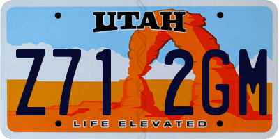 UT license plate Z712GM