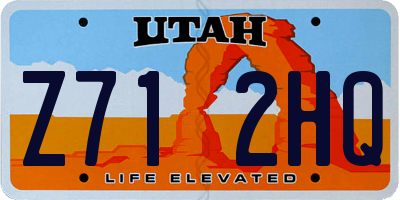 UT license plate Z712HQ