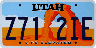 UT license plate Z712IE
