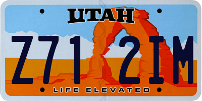 UT license plate Z712IM