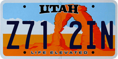UT license plate Z712IN