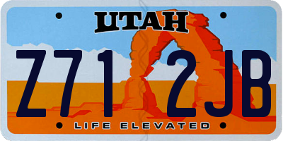 UT license plate Z712JB