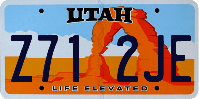 UT license plate Z712JE