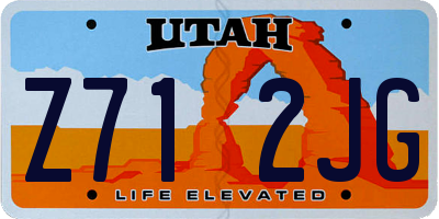 UT license plate Z712JG