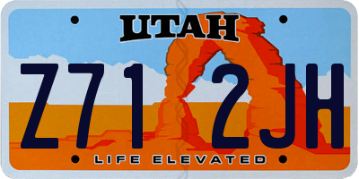 UT license plate Z712JH