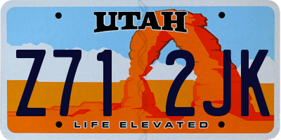 UT license plate Z712JK