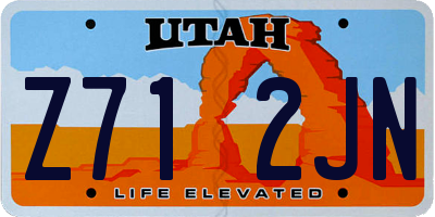 UT license plate Z712JN