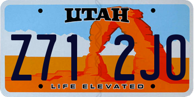 UT license plate Z712JO