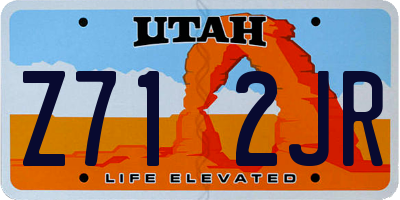 UT license plate Z712JR