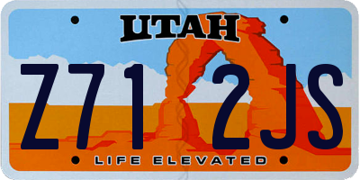 UT license plate Z712JS