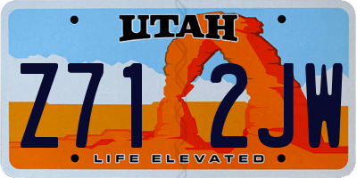 UT license plate Z712JW