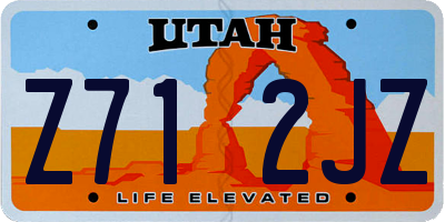 UT license plate Z712JZ