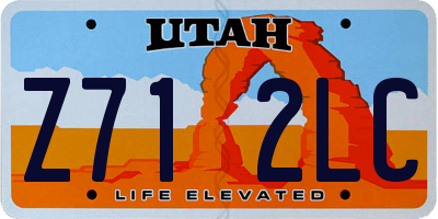 UT license plate Z712LC