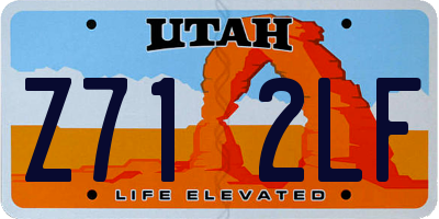 UT license plate Z712LF