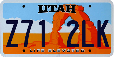 UT license plate Z712LK